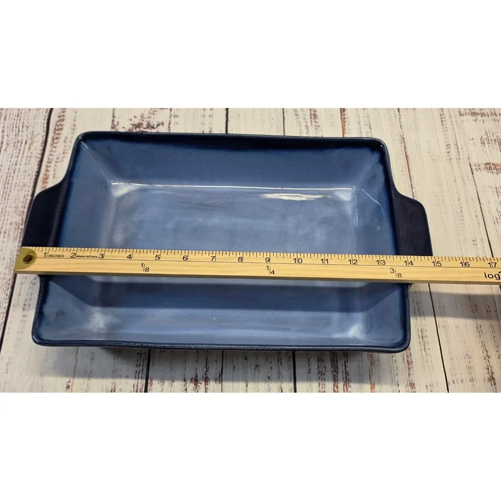 Sango Bakeware Dish Nova Blue 4934 Blue Good Ceramic Rectangular Baker 13.5in